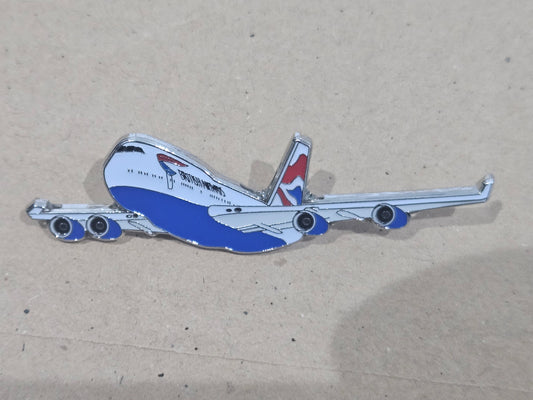 British Airways Boeing 747 Enamel Brooch Pin Badge