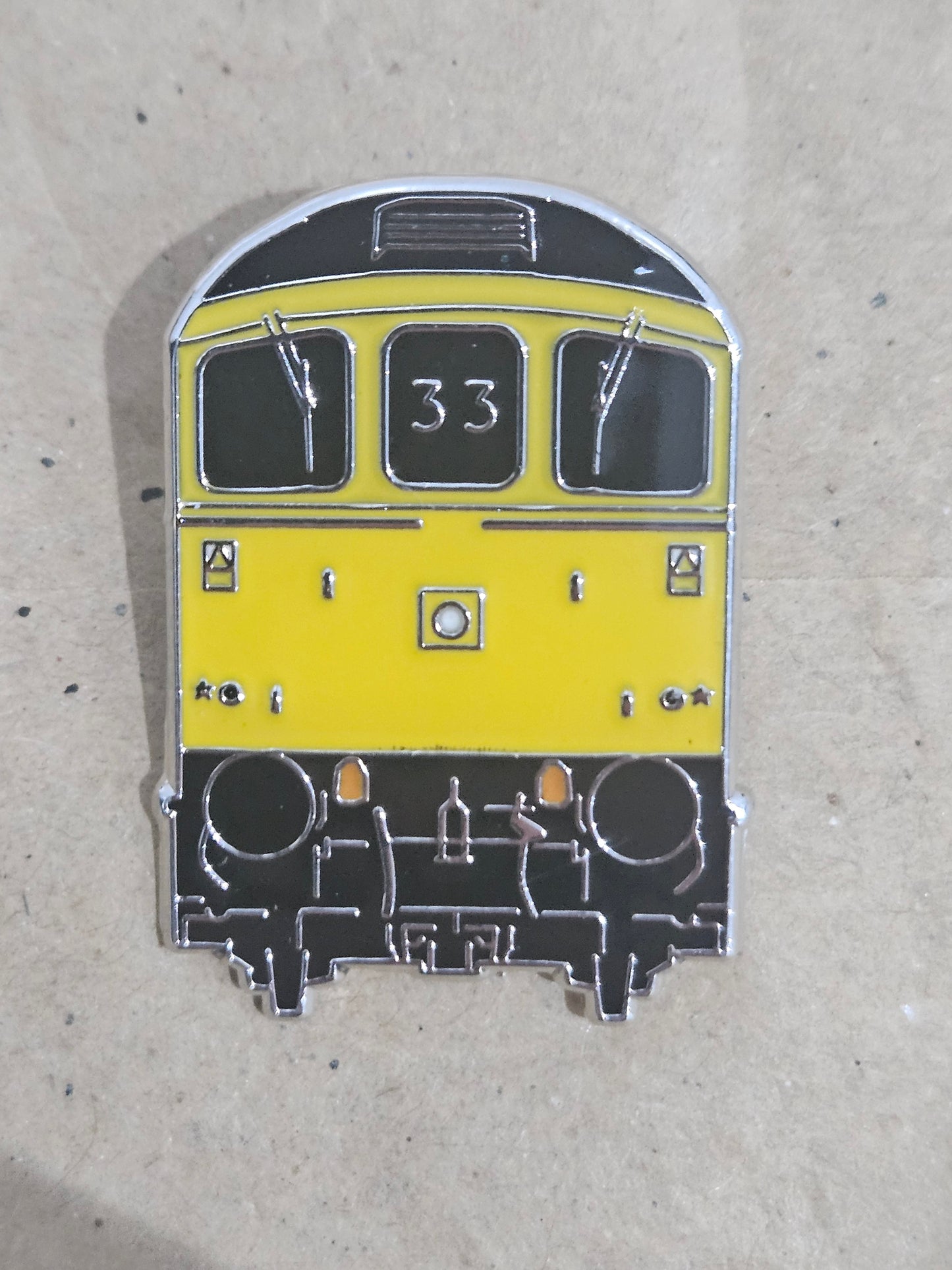 BR Class 33 Front View Brooch Pin Badge