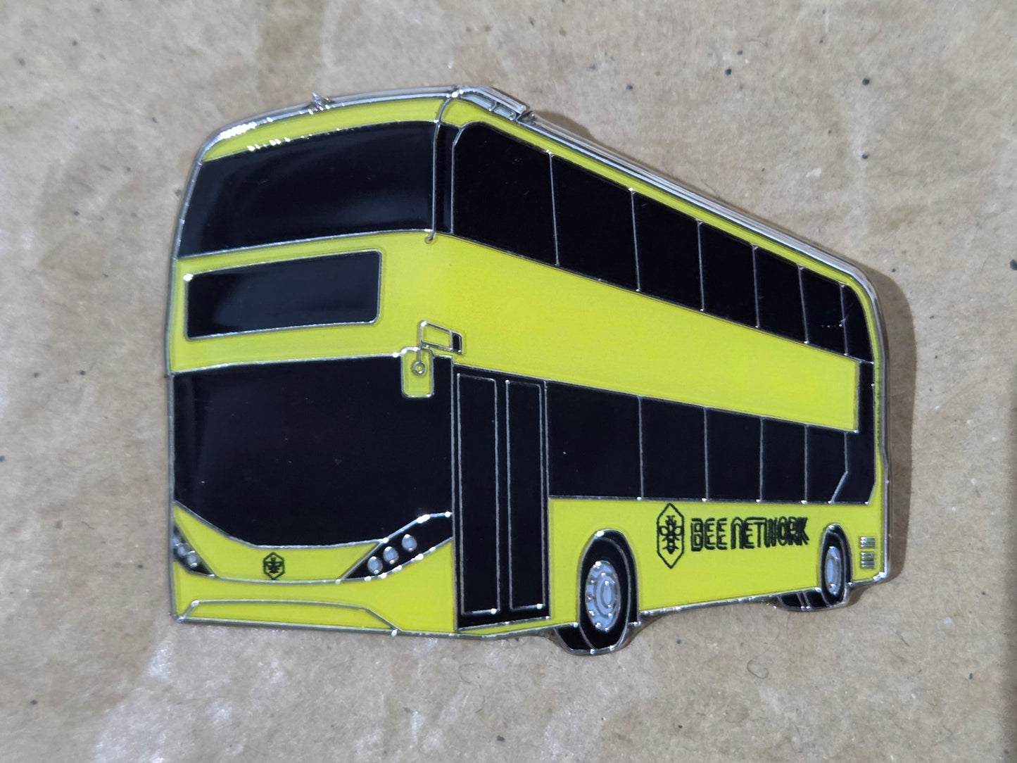 Manchester Bee Network Enviro 400 EV Enamel Brooch Pin Badge