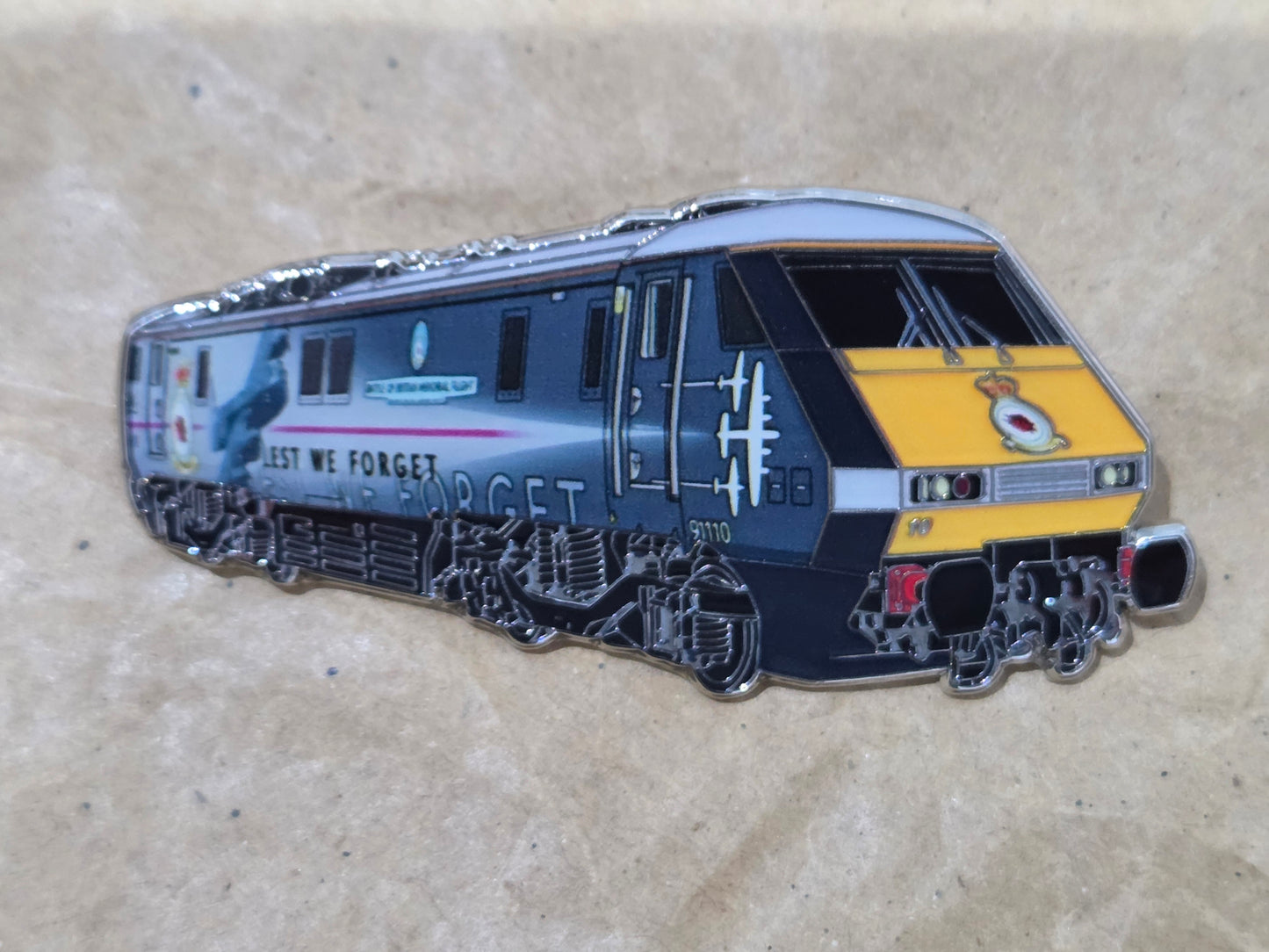 LNER Class 91 (91 110 - Battle Of Britain) Enamel Brooch Pin Badge