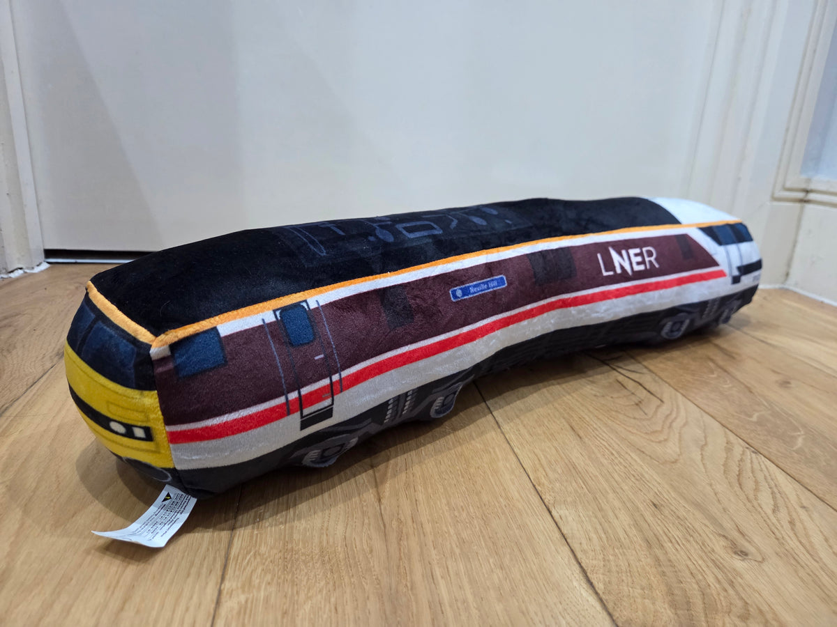 **SPLIT PACKAGING** LNER Oxblood Class 91 Plushie Cushion