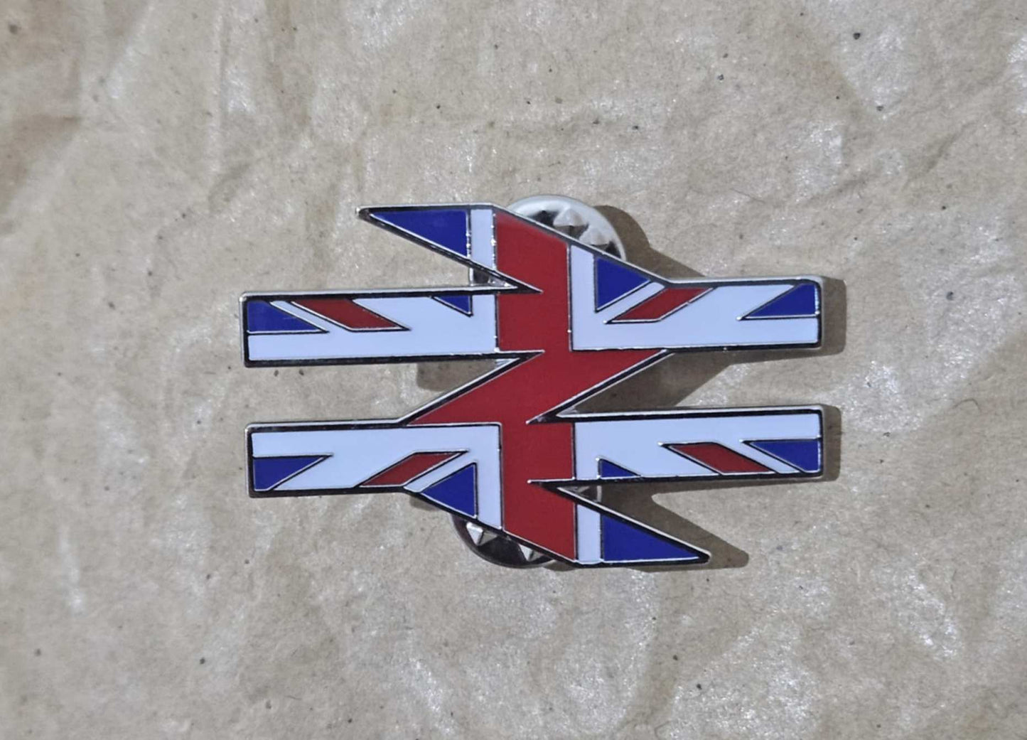 **LIMITED EDITION** BR Union Jack Double Arrows Butterfly Pin Badge