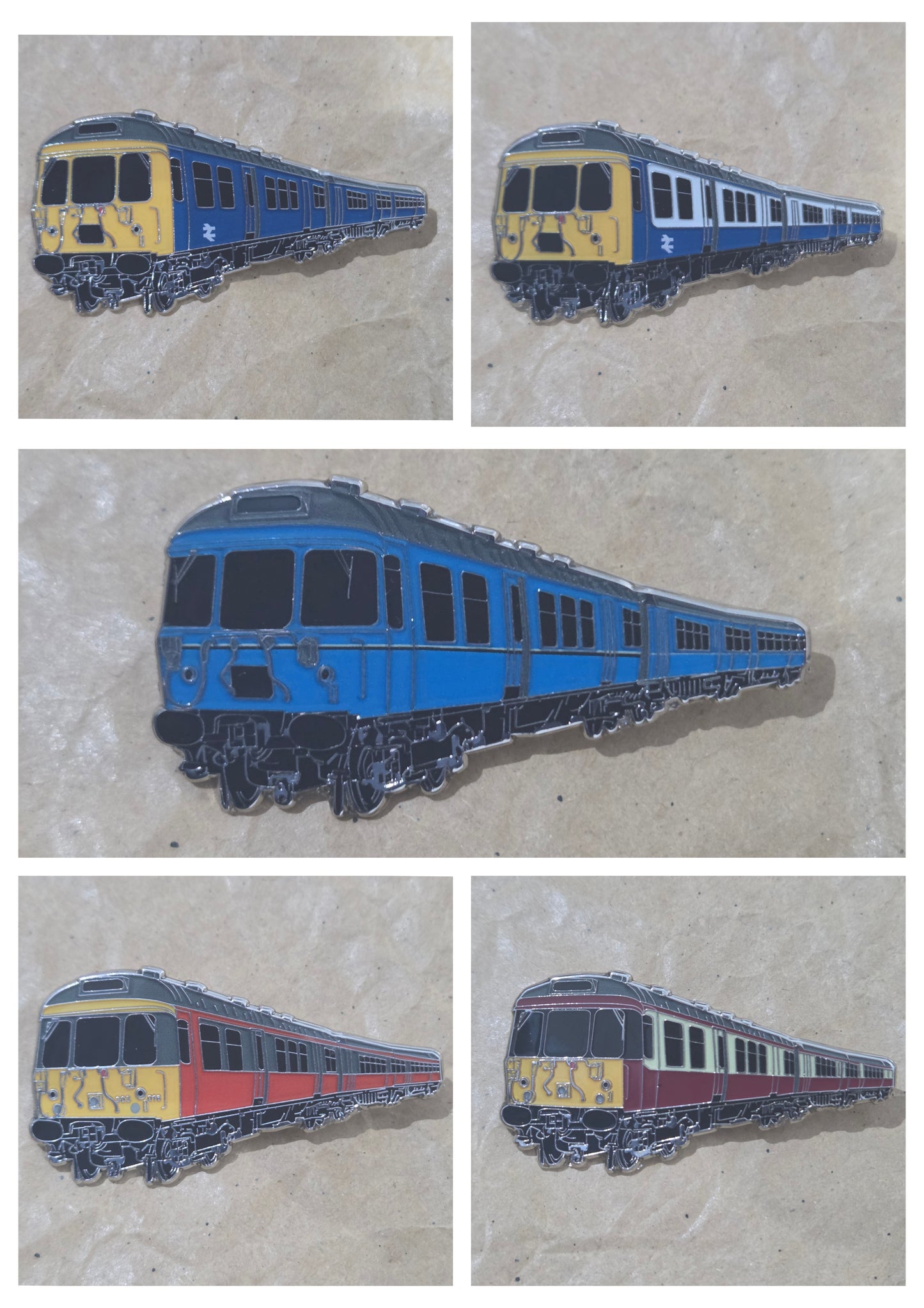 Set Of 5 - Class 303 Enamel Brooch Pin Badges