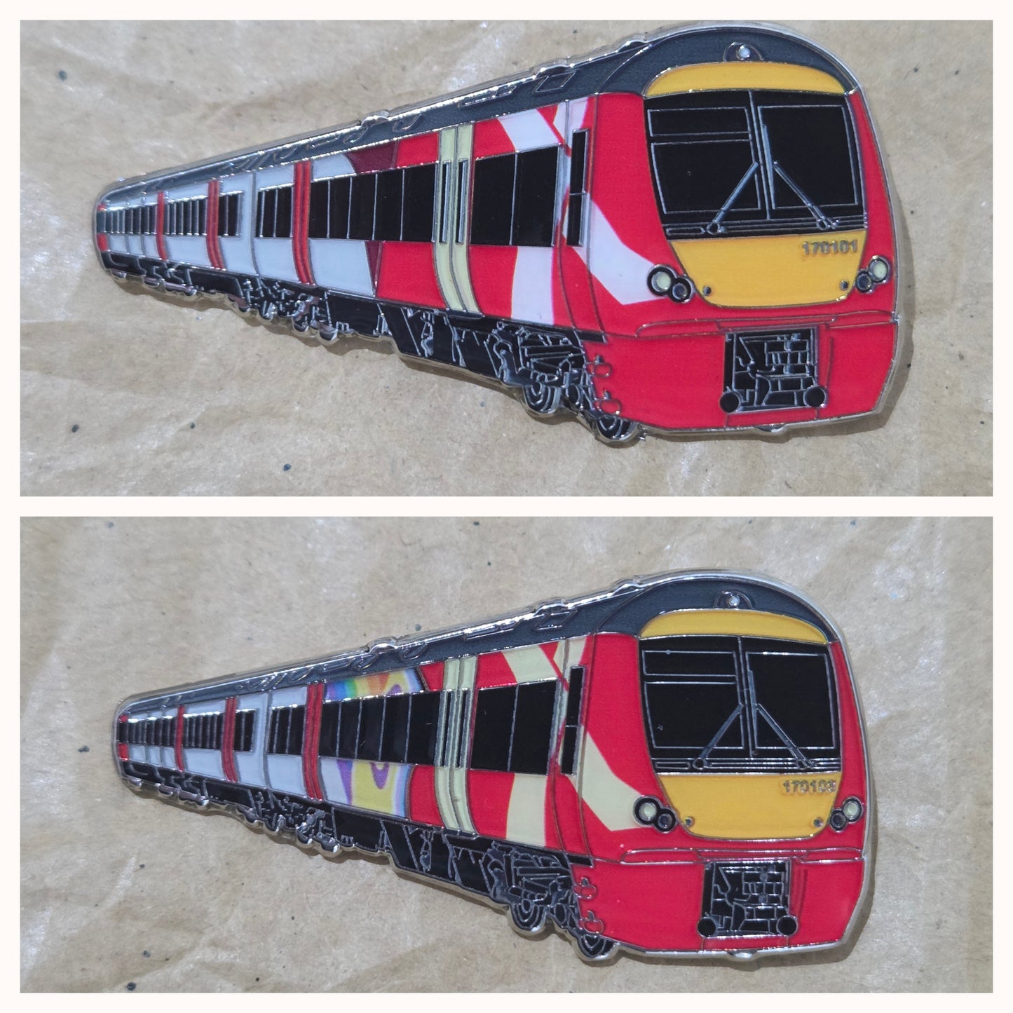 Set of 2 - Cross Country Class 170 Enamel Brooch Pin Badges
