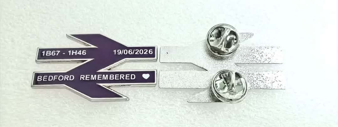 **FUNDRAISER** BR Double Arrows - Bedford Remembered Butterfly Pin Badge