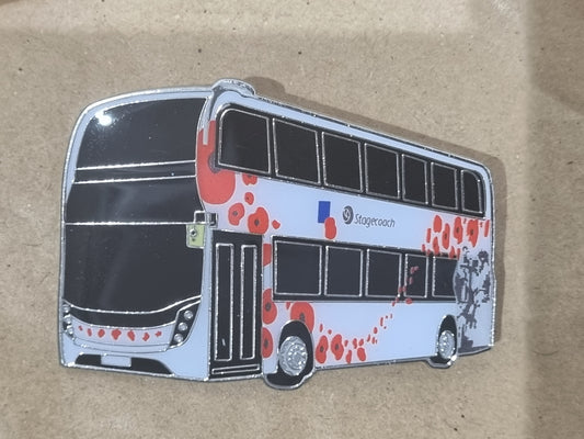 Stagecoach Poppy (Army) Enviro 400 MMC Enamel Brooch Pin Badge