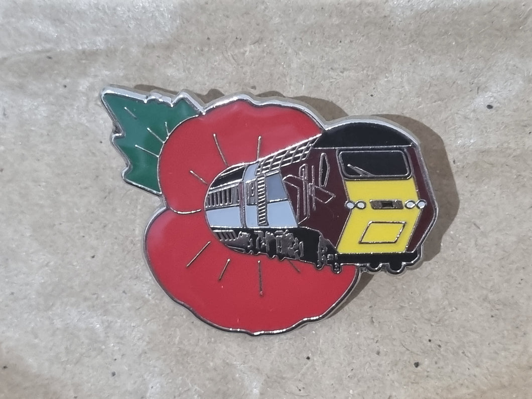 Cross Country Class 43 HST (Poppy Appeal) Brooch Pin Badge