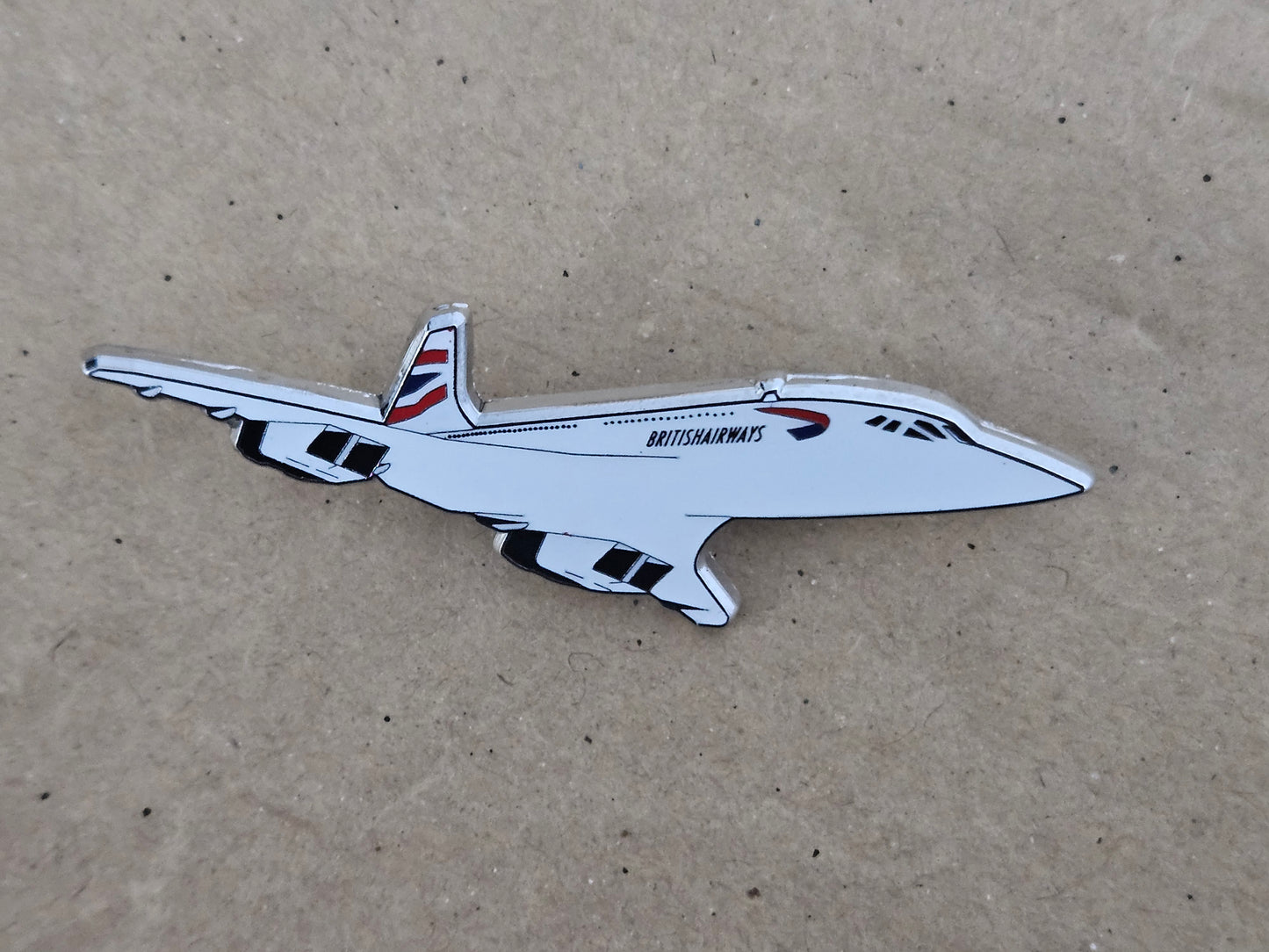 British Airways Concorde Enamel Brooch Pin Badge