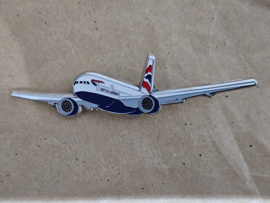 British Airways Boeing 777 Enamel Brooch Pin Badge
