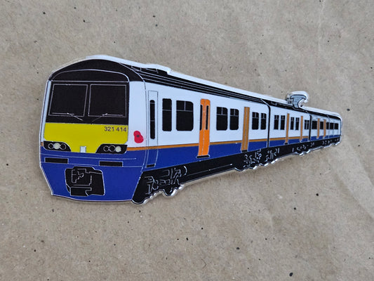 London Overground Class 321 (321 414) Enamel Brooch Pin Badge
