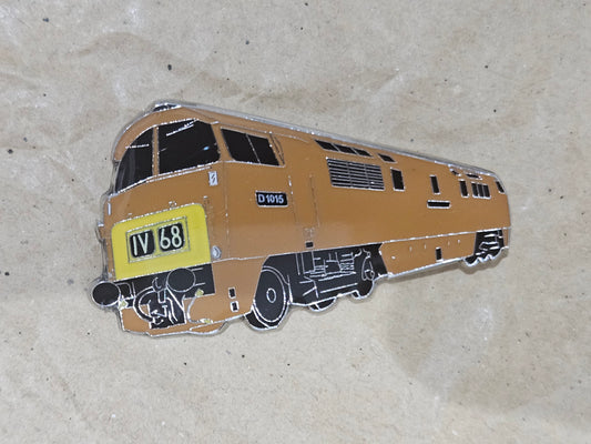 Western D1015 Golden Ochre Enamel Brooch Pin Badge