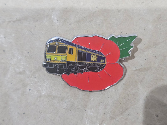 GBRf Class 66 (Poppy Appeal) Brooch Pin Badge