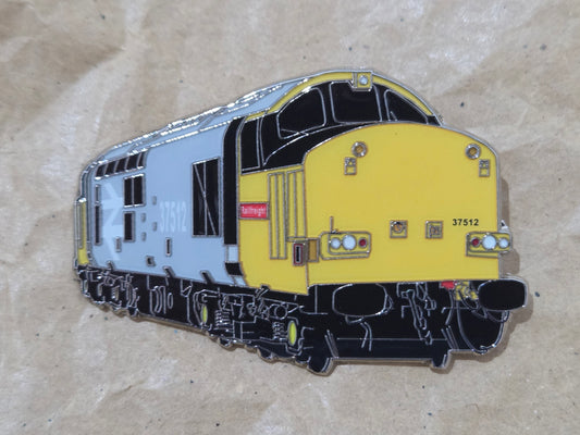 BR Large Logo Grey Class 37 (37512) Enamel Brooch Pin Badge