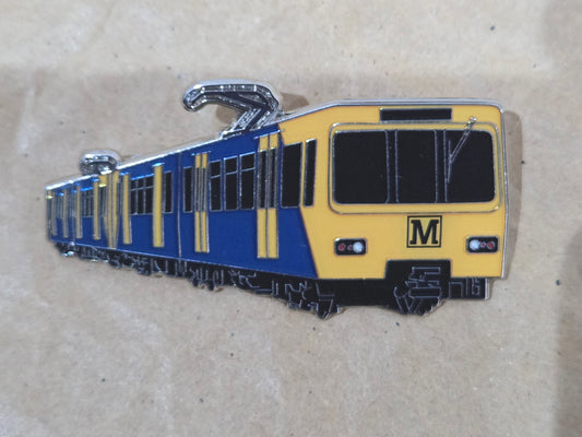 Tyne & Wear Metro - Metrocar (Blue) Enamel Brooch Pin Badge