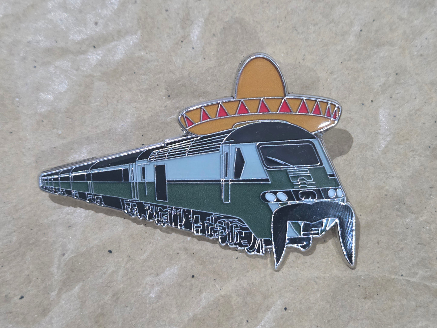**JOKE BADGE** Mexican Class 43 HST Enamel Brooch Pin Badge