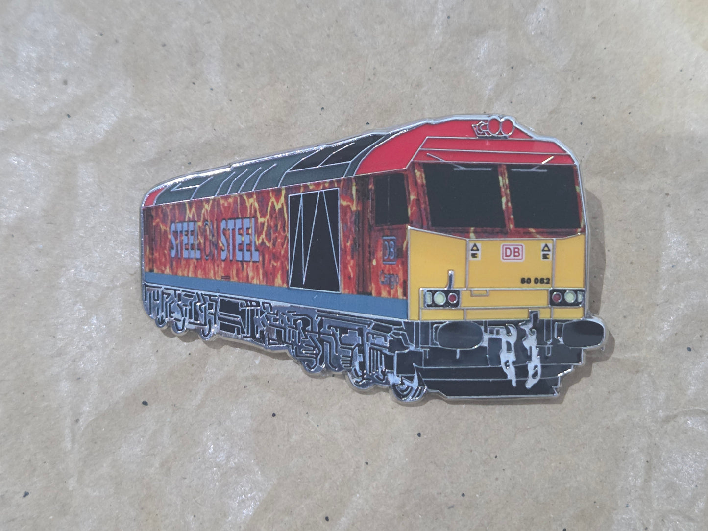DB Cargo 'Steel on Steel' Class 60 Enamel Brooch Pin Badge