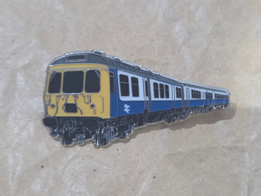 BR Blue / Grey Class 303 Enamel Brooch Pin Badge