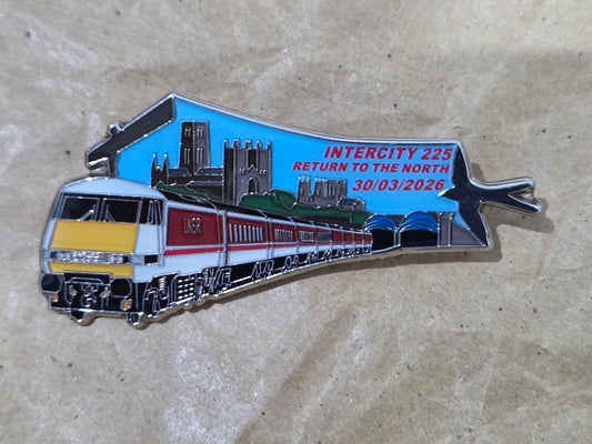 LNER Intercity 225 - Return to the North Enamel Brooch Pin Badge