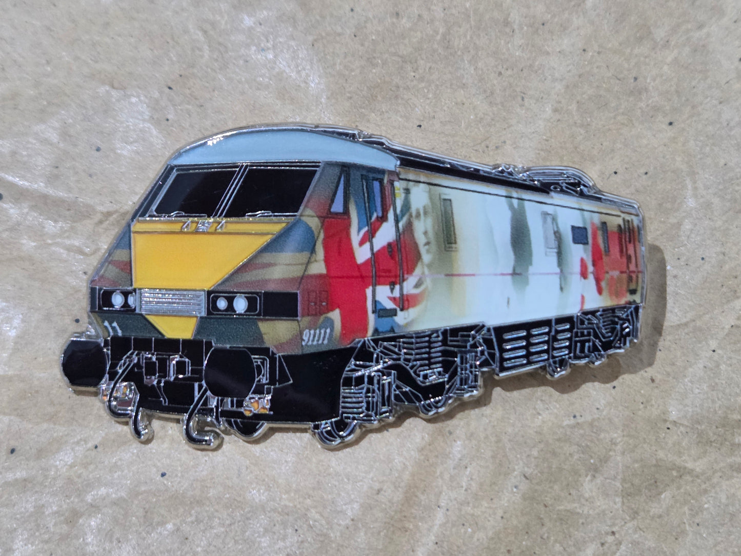 LNER Class 91 (91 111 - For The Fallen) Enamel Brooch Pin Badge