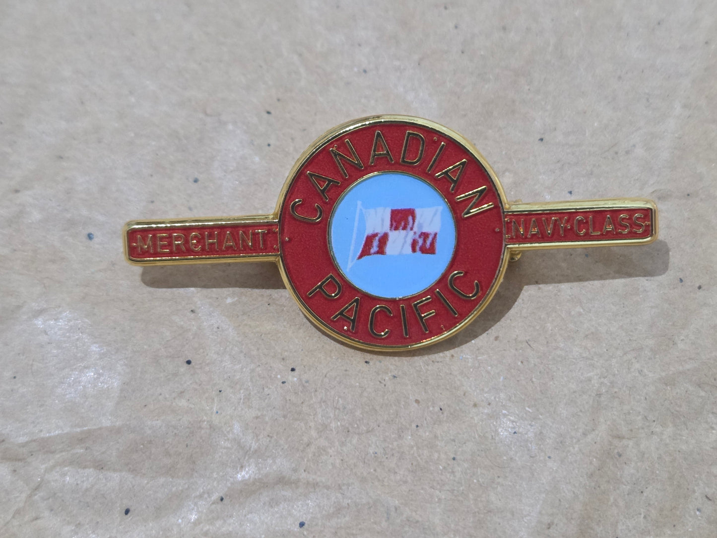 Canadian Pacific Nameplate Enamel Brooch Pin Badge