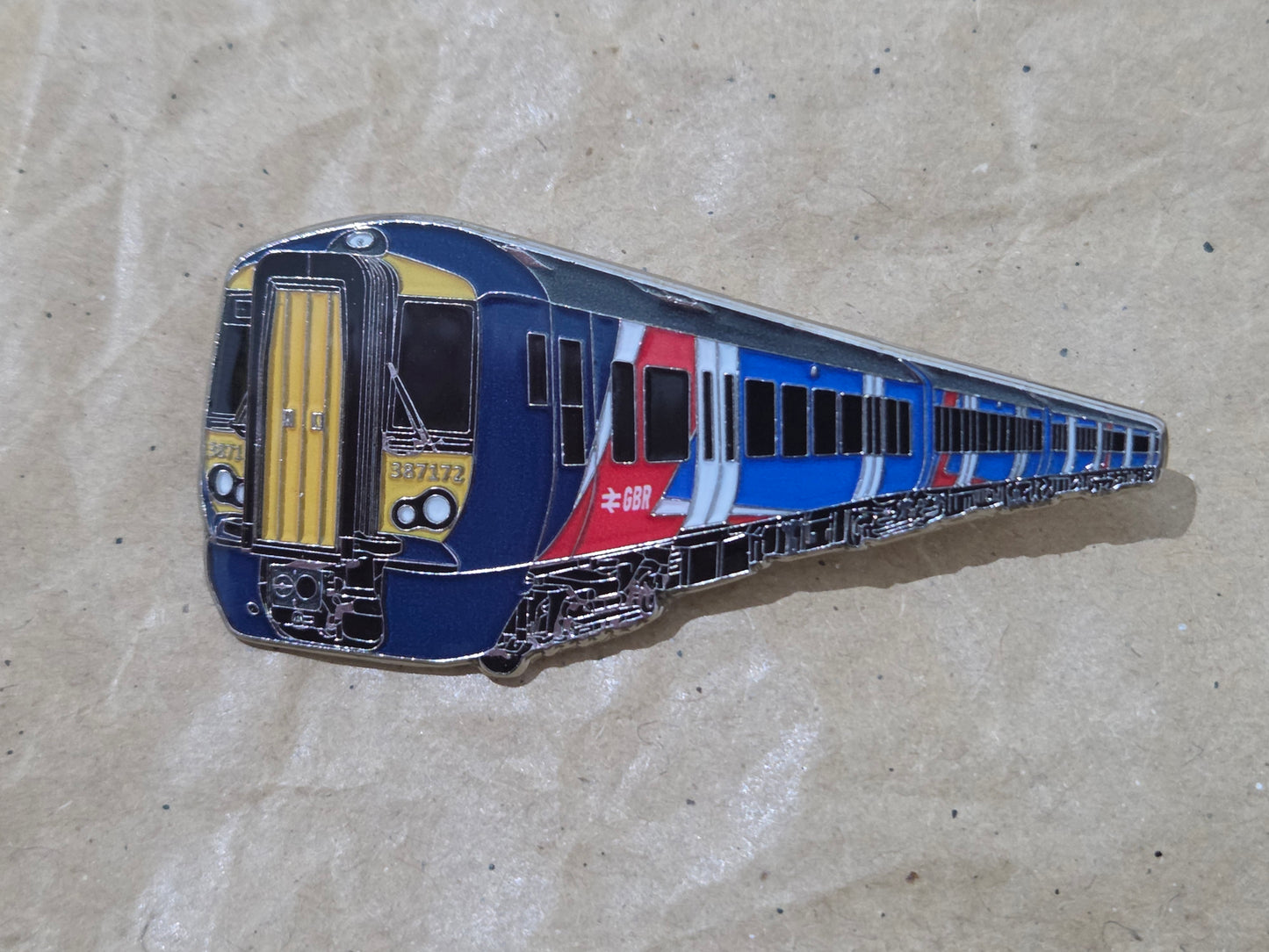 Great British Railways (GTR) Class 387 Enamel Brooch Pin Badge