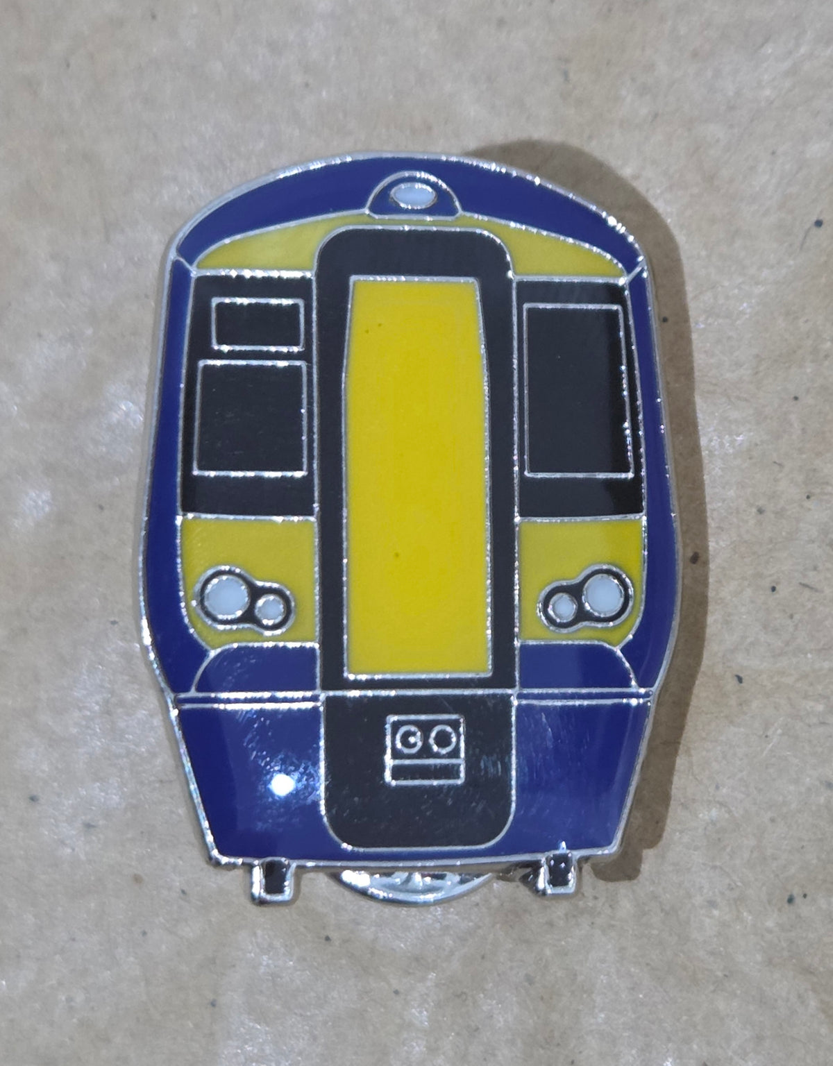 Great British Railways (GTR) Class 387 Front View Enamel Butterfly Pin Badge