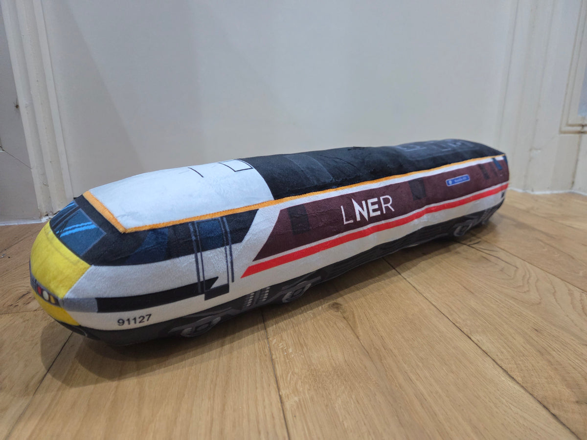 **SPLIT PACKAGING** LNER Oxblood Class 91 Plushie Cushion