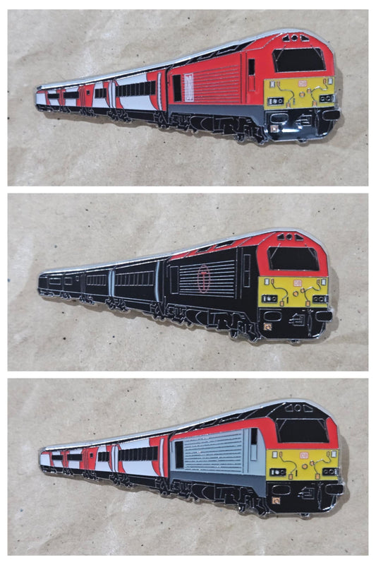 Set of 3 - TFW Class 67 + Mark 4 Coaches Enamel Brooch Pin Badge