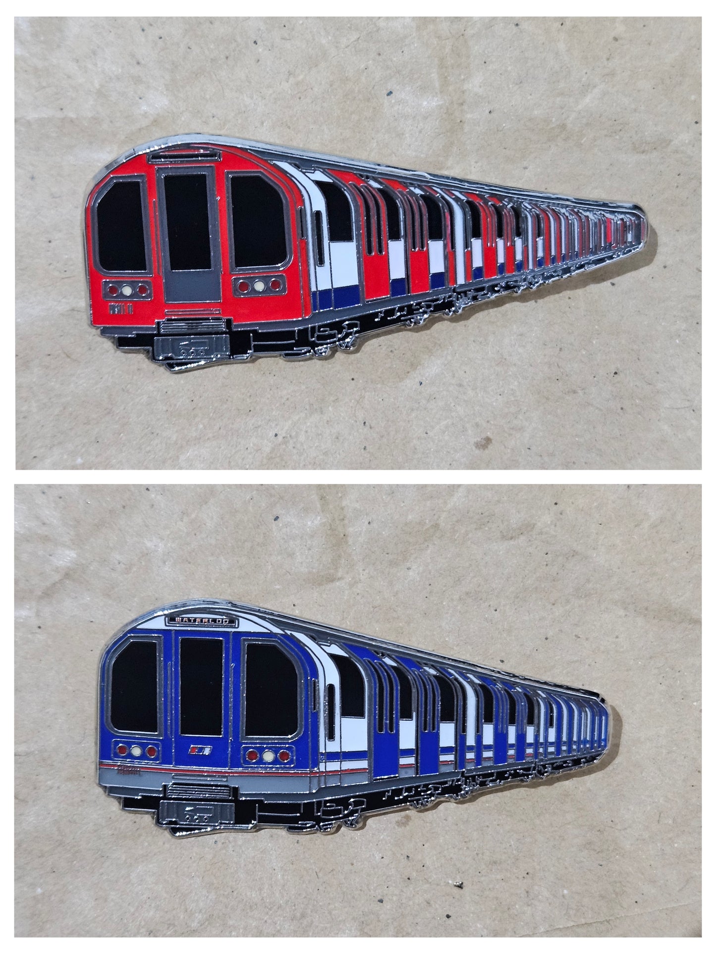 Set Of 2 - 1992 Stock Enamel Brooch Pin Badges