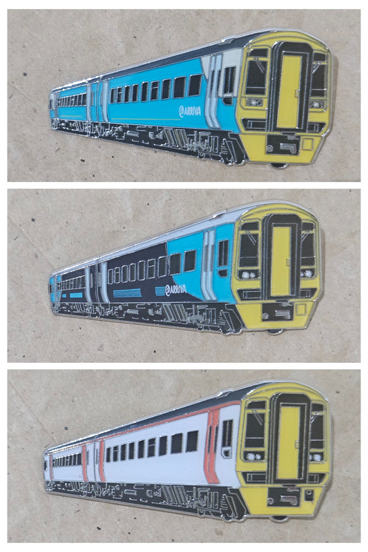 Set of 3 - ATW / TFW Class 158 Enamel Brooch Pin Badges