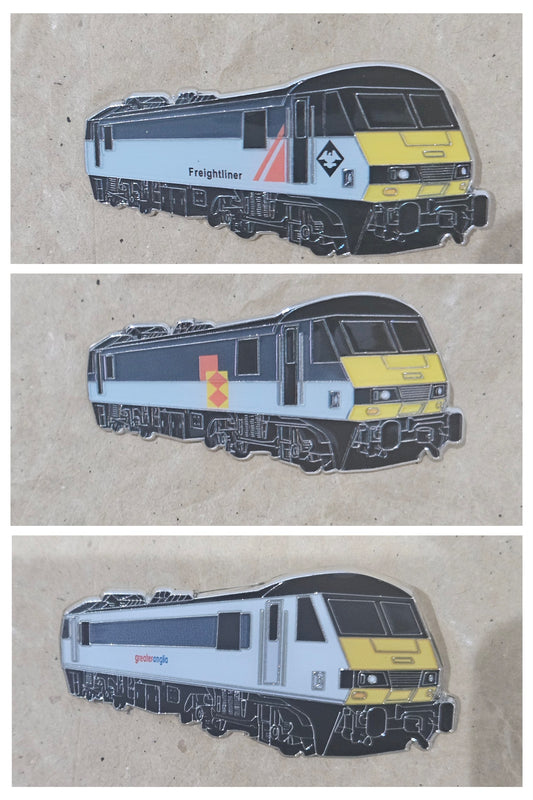 Set of 3 - Class 90 Enamel Brooch Pin Badges