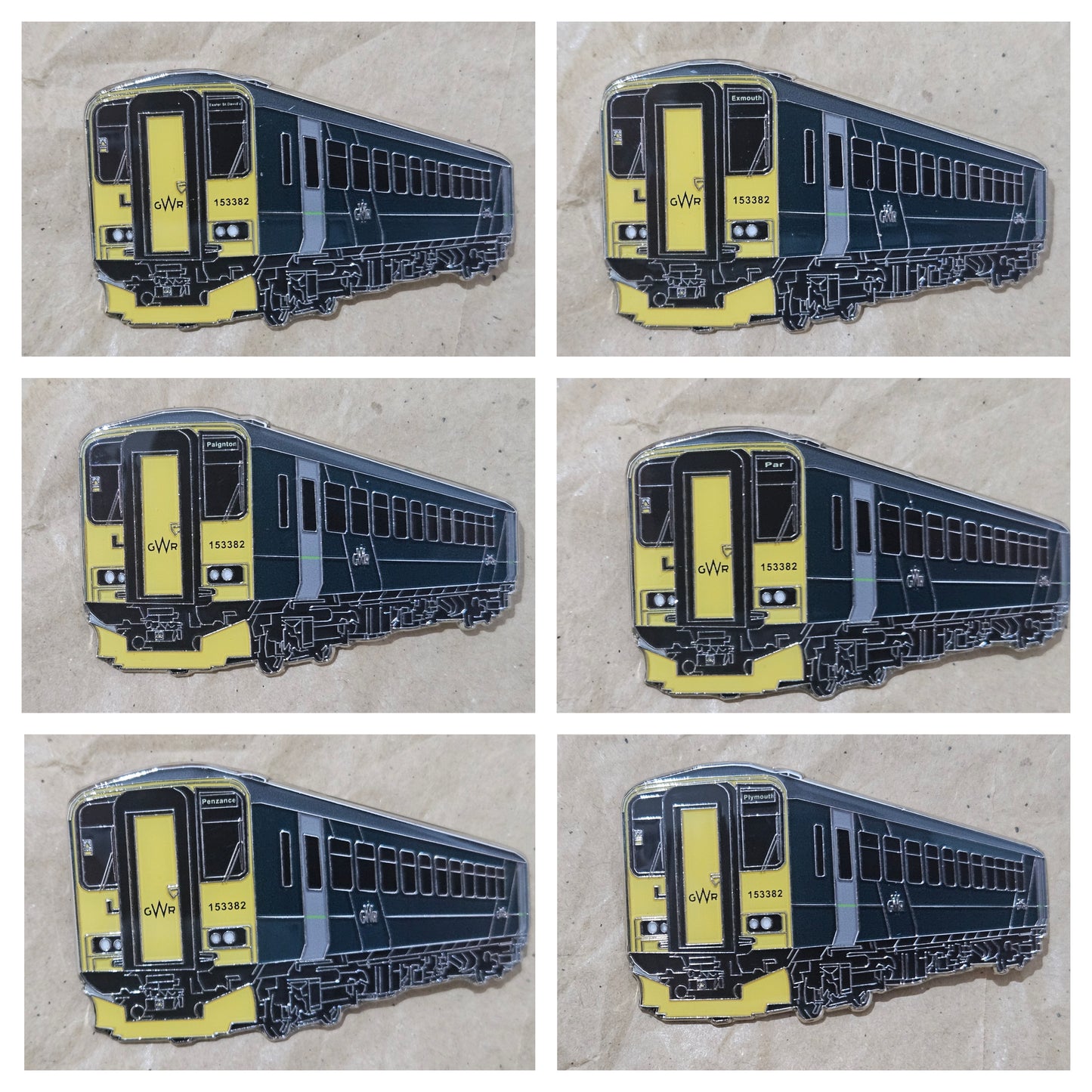 GWR Class 153 - Multiple Destinations Enamel Brooch Pin Badge