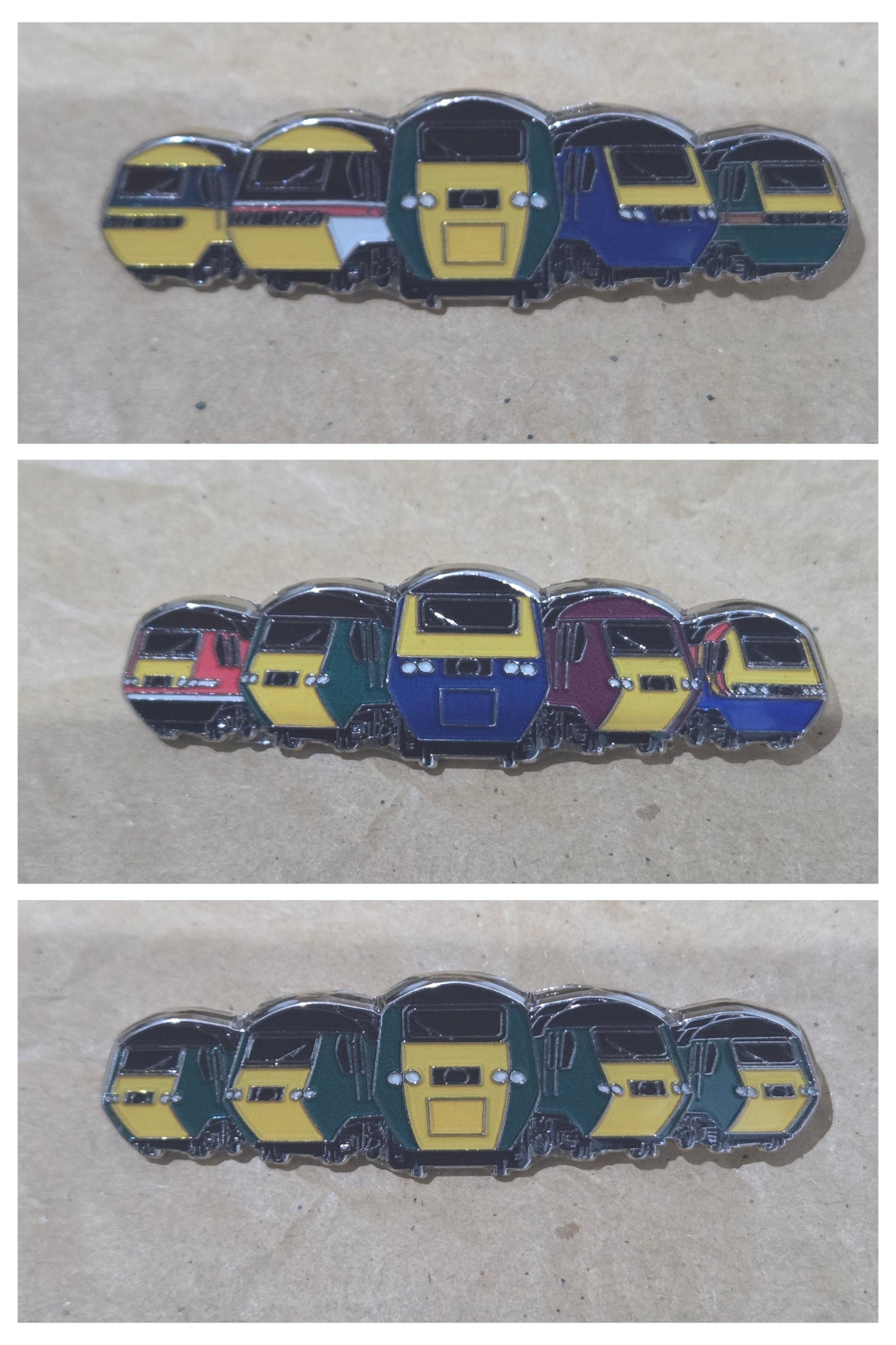 Set of 3 - HST Fleet Enamel Brooch Pin Badges