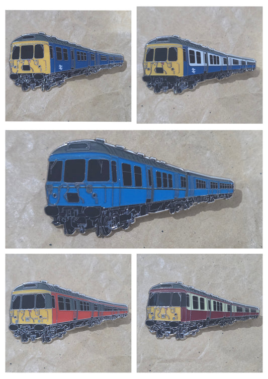 Set Of 5 - Class 303 Enamel Brooch Pin Badges