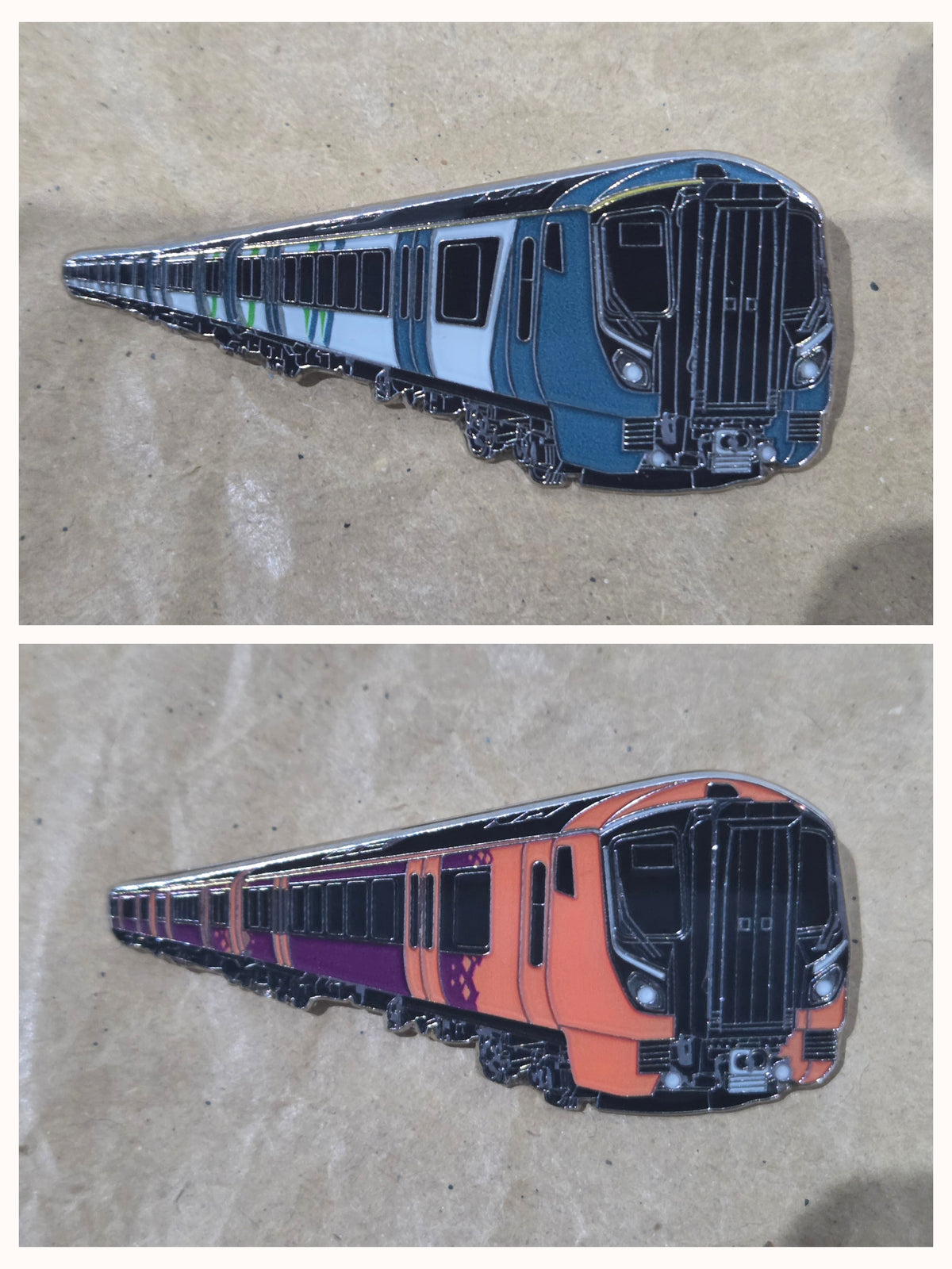 Set of 2 - WMR / LNR Class 730 Enamel Brooch Pin Badges