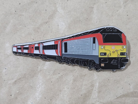 TFW Class 67 (Grey) + Mark 4 Coaches Enamel Brooch Pin Badge